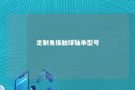 定制角接触球轴承型号 
